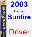 Driver Wiper Blade for 2003 Pontiac Sunfire - Premium