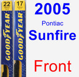 Front Wiper Blade Pack for 2005 Pontiac Sunfire - Premium