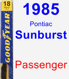 Passenger Wiper Blade for 1985 Pontiac Sunburst - Premium