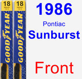 Front Wiper Blade Pack for 1986 Pontiac Sunburst - Premium