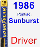 Driver Wiper Blade for 1986 Pontiac Sunburst - Premium