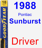 Driver Wiper Blade for 1988 Pontiac Sunburst - Premium