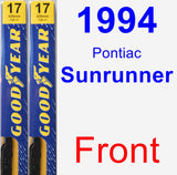 Front Wiper Blade Pack for 1994 Pontiac Sunrunner - Premium