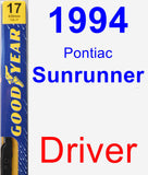 Driver Wiper Blade for 1994 Pontiac Sunrunner - Premium