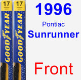 Front Wiper Blade Pack for 1996 Pontiac Sunrunner - Premium