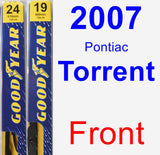 Front Wiper Blade Pack for 2007 Pontiac Torrent - Premium