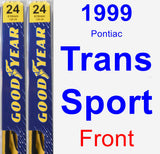 Front Wiper Blade Pack for 1999 Pontiac Trans Sport - Premium