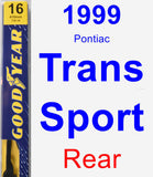 Rear Wiper Blade for 1999 Pontiac Trans Sport - Premium