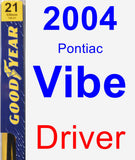 Driver Wiper Blade for 2004 Pontiac Vibe - Premium