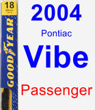 Passenger Wiper Blade for 2004 Pontiac Vibe - Premium