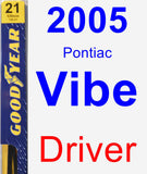 Driver Wiper Blade for 2005 Pontiac Vibe - Premium
