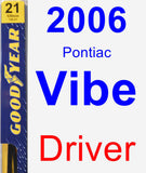 Driver Wiper Blade for 2006 Pontiac Vibe - Premium