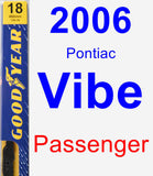 Passenger Wiper Blade for 2006 Pontiac Vibe - Premium