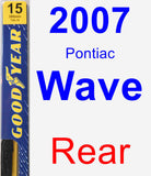 Rear Wiper Blade for 2007 Pontiac Wave - Premium