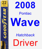 Driver Wiper Blade for 2008 Pontiac Wave - Premium