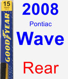 Rear Wiper Blade for 2008 Pontiac Wave - Premium