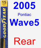 Rear Wiper Blade for 2005 Pontiac Wave5 - Premium