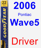 Driver Wiper Blade for 2006 Pontiac Wave5 - Premium