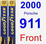Front Wiper Blade Pack for 2000 Porsche 911 - Premium