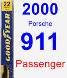 Passenger Wiper Blade for 2000 Porsche 911 - Premium