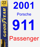 Passenger Wiper Blade for 2001 Porsche 911 - Premium
