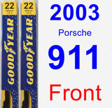 Front Wiper Blade Pack for 2003 Porsche 911 - Premium