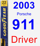 Driver Wiper Blade for 2003 Porsche 911 - Premium