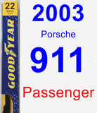 Passenger Wiper Blade for 2003 Porsche 911 - Premium