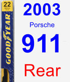 Rear Wiper Blade for 2003 Porsche 911 - Premium
