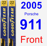 Front Wiper Blade Pack for 2005 Porsche 911 - Premium