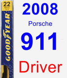 Driver Wiper Blade for 2008 Porsche 911 - Premium