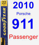 Passenger Wiper Blade for 2010 Porsche 911 - Premium