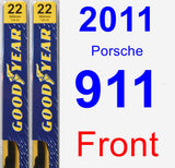 Front Wiper Blade Pack for 2011 Porsche 911 - Premium