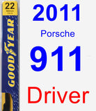 Driver Wiper Blade for 2011 Porsche 911 - Premium