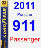 Passenger Wiper Blade for 2011 Porsche 911 - Premium
