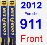 Front Wiper Blade Pack for 2012 Porsche 911 - Premium
