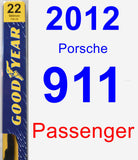 Passenger Wiper Blade for 2012 Porsche 911 - Premium