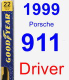 Driver Wiper Blade for 1999 Porsche 911 - Premium