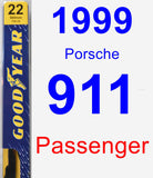 Passenger Wiper Blade for 1999 Porsche 911 - Premium