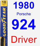 Driver Wiper Blade for 1980 Porsche 924 - Premium