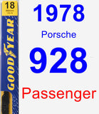 Passenger Wiper Blade for 1978 Porsche 928 - Premium