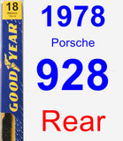 Rear Wiper Blade for 1978 Porsche 928 - Premium