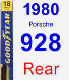 Rear Wiper Blade for 1980 Porsche 928 - Premium