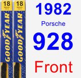 Front Wiper Blade Pack for 1982 Porsche 928 - Premium