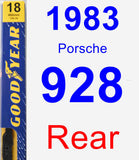 Rear Wiper Blade for 1983 Porsche 928 - Premium