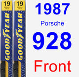 Front Wiper Blade Pack for 1987 Porsche 928 - Premium