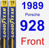 Front Wiper Blade Pack for 1989 Porsche 928 - Premium