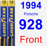 Front Wiper Blade Pack for 1994 Porsche 928 - Premium