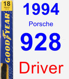 Driver Wiper Blade for 1994 Porsche 928 - Premium