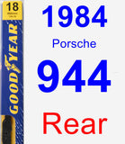 Rear Wiper Blade for 1984 Porsche 944 - Premium